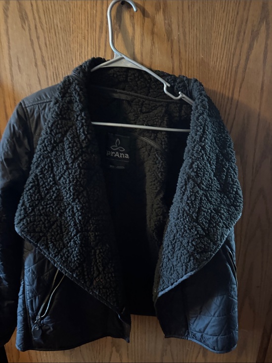Prana Jackets & Blazers - Prana Black Quilted Teddy Jacket with Sherpa Lining
